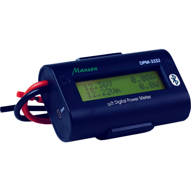 MANSON DPM3332 0-30A 3-60V DC POWER METER 4 DIGITS BT USB WITH INTERNAL SHUNT