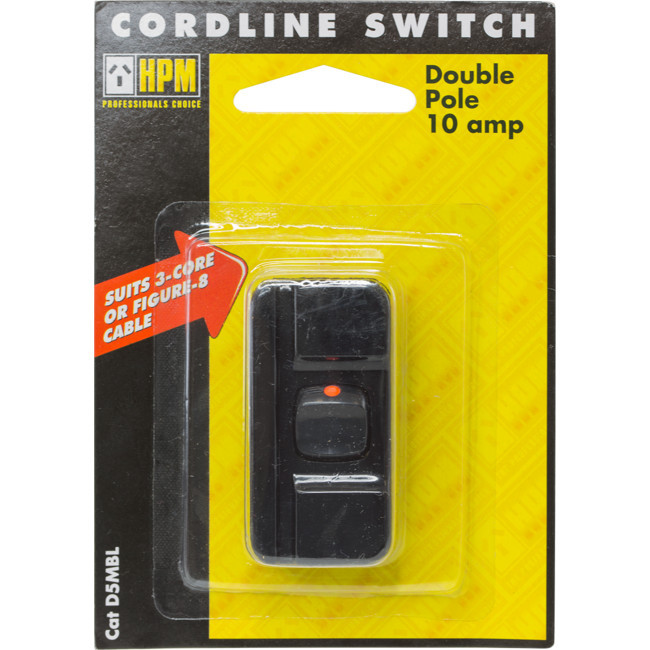 HPM D5MBL BLACK CORD LINE SWITCH HPM