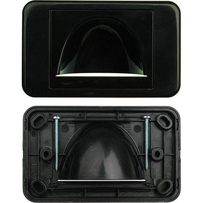 REVBNWPB BLACK REVERSE BULLNOSE WALL PLATE MOUSEHOLE
