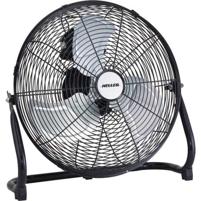HELLER HVF40SG HIGH VELOCITY COMMERCIAL FAN 40CM FLOOR STAND BLACK