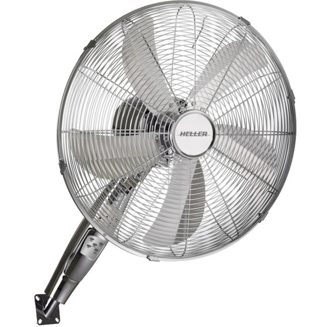 HELLER HRWF40C 40CM CHROME FINISH WALL FAN WITH REMOTE HELLER