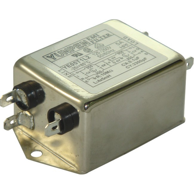 YUNPEN YE20T1L2 20AMP TWO STAGE EMI FILTER FASTON LUG - HIGH PERFORMANCE