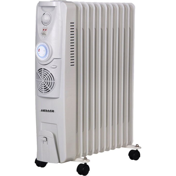 HELLER HOCH11FT 11 FIN 2400W OIL HEATER WITH TIMER & FAN