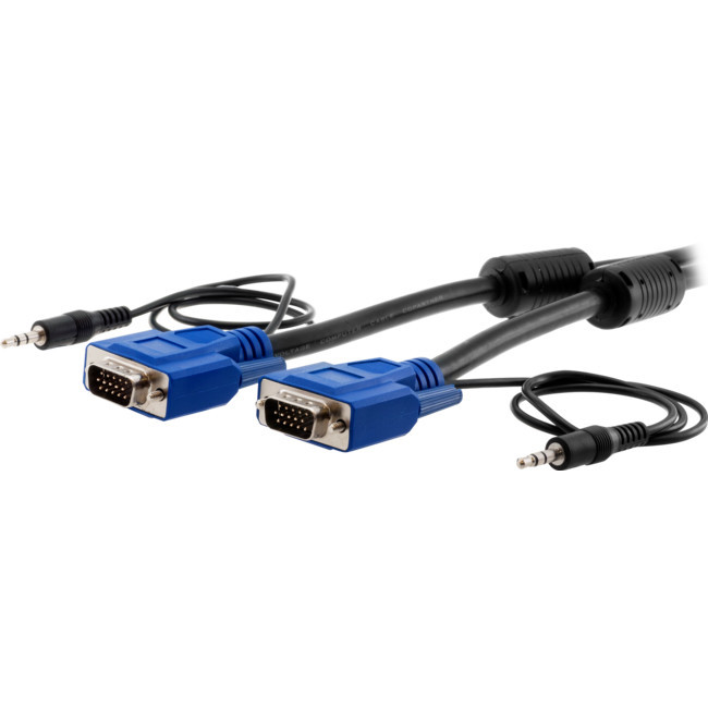 PRO2 LC1370 2M VGAAND AUDIO LEAD HD15 PLUG TO PLUG WITH 3.5MM STEREO