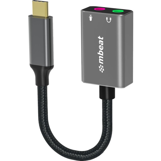 MBEAT LC7978 USB-C TO AUDIO AND MIC ADAPTER TOUGHLINK