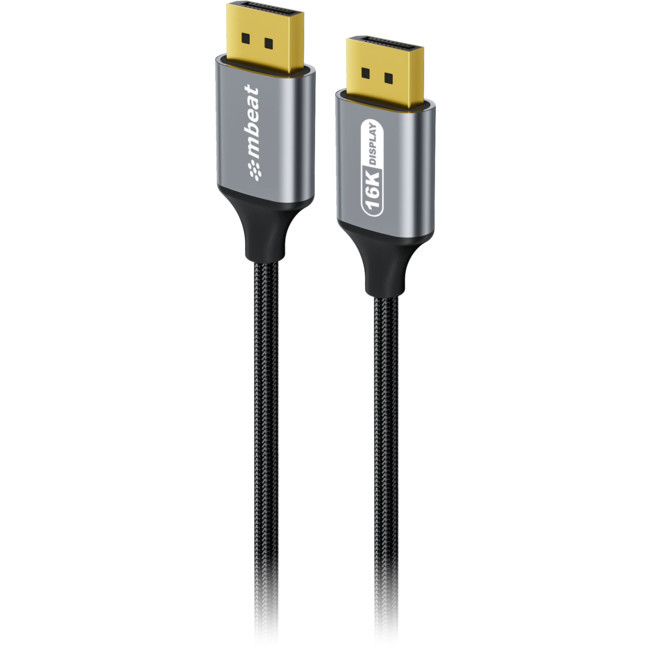 MBEAT LC8028 1.8M 16K DISPLAYPORT TO DISPLAYPORT CABLE TOUGHLINK (MB-XCB-16KDP18)