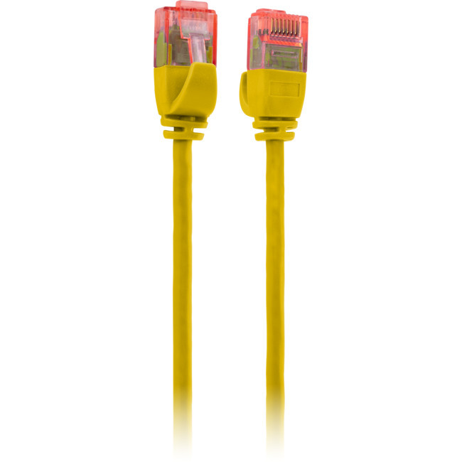 PRO2 LC6ASL0500YL 5M SLIM CAT6A PATCH LEAD YELLOW ULTRA THIN