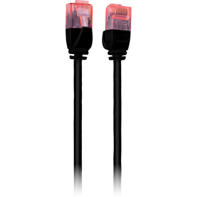 PRO2 LC6ASL0500BK 5M SLIM CAT6A PATCH LEAD BLACK ULTRA THIN
