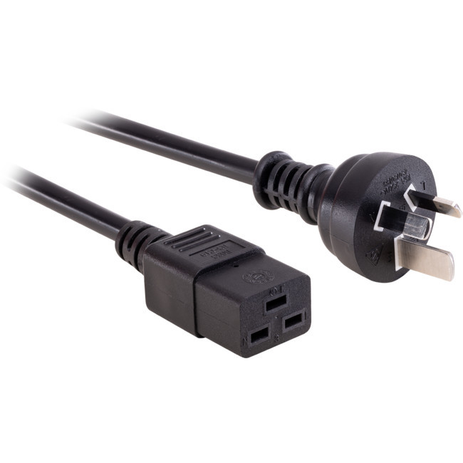 DOSS K19-1MB15A 1M 15AMP IEC-C19 POWER LEAD RACK MOUNT POWER CORD
