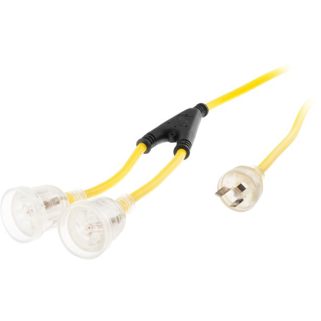 ULTRACHARGE UR2402Y Y' EXTENSION LEAD - 2M Y' 240V SOCKETS ULTRACHARGE