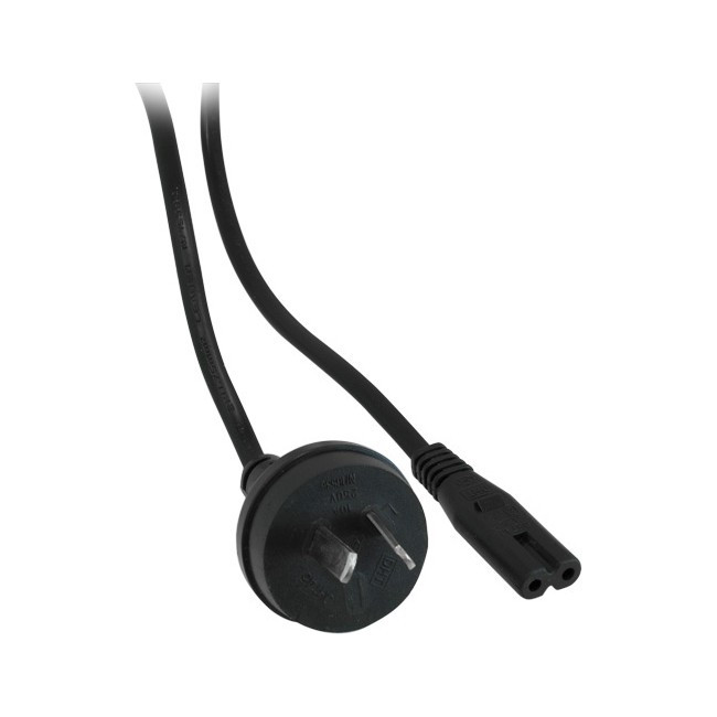 DOSS 710AC 1M 240V AC MAINS TO FIGURE 8 IEC-C7 ROUND FIG8 - BLACK