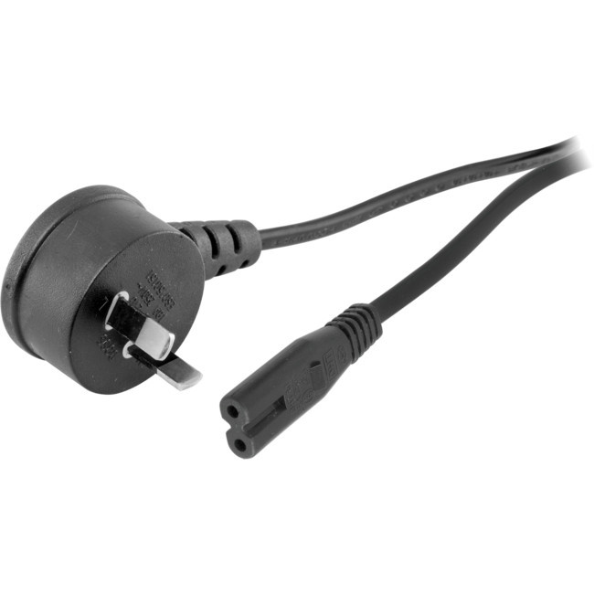 DOSS 710ACR FLAT MAINS FIGURE-8 LEAD - 1M IEC-C7 CORD RIGHT ANGLE PLUG