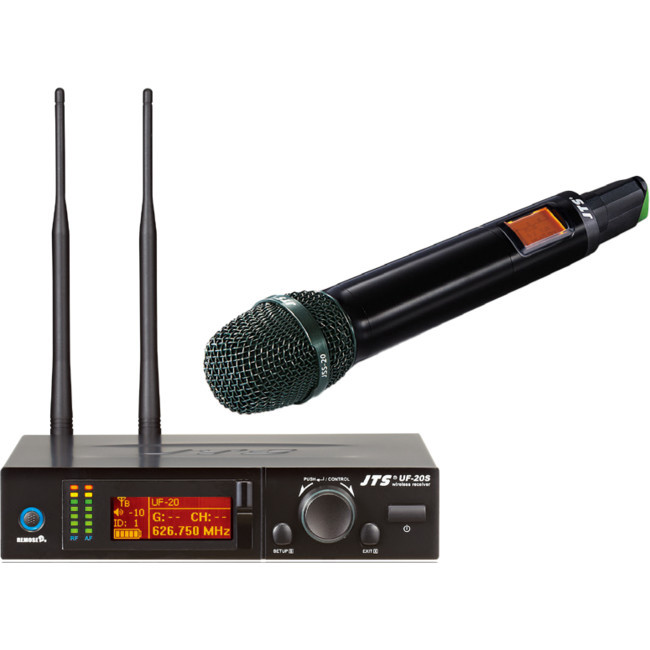 JTS UF20SKITHB9 UF20S TRUE DIVERSITY SINGLE CH KIT 624-694MHZ 1 X UF20R RX AND 1X JSS20B9 HANDHELD TX