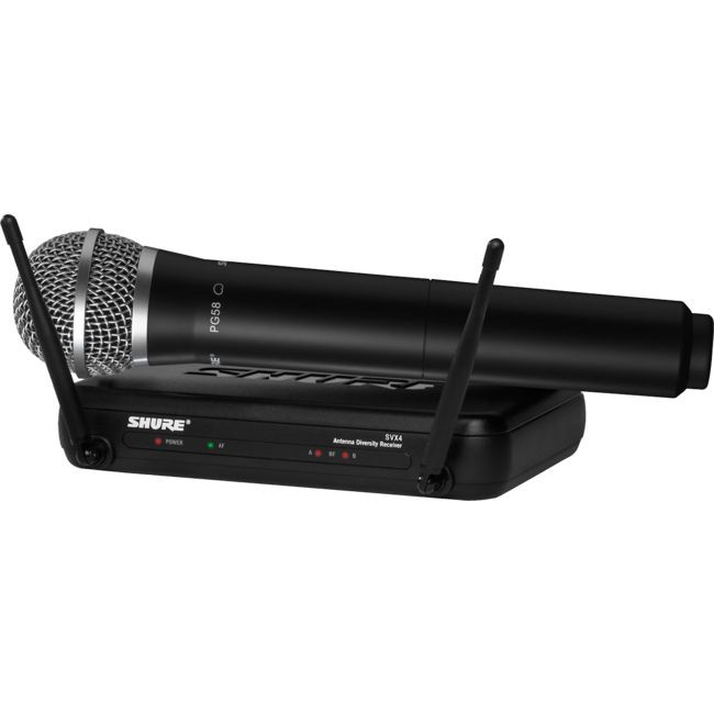 SHURE SVX24PG58 PG58 HANDHELD MIC SYSTEM 558-570MHZ SHURE