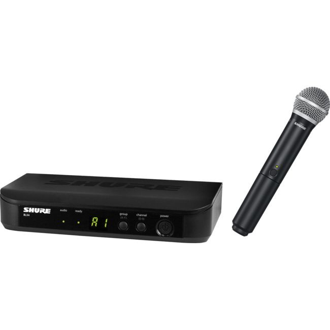 SHURE BLX24PG58-K14 WIRELESS HANDHELD MIC SYSTEM 614-638MHZ AUTO SET-UP SHURE