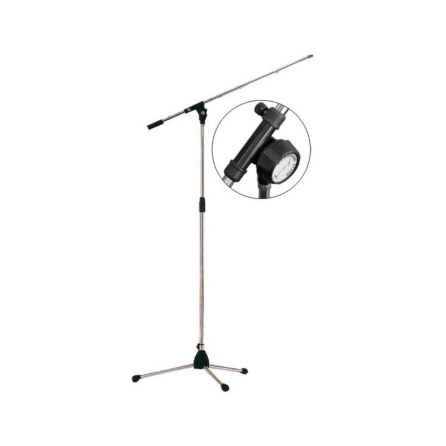 04349MS SINGLE MICROPHONE FLOOR STAND WITH 82CM FLOATING BOOM