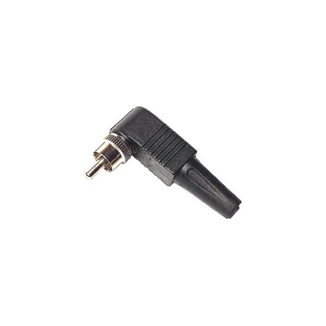 PD2932 PLASTIC RCA RIGHT ANGLE PLUG BLACK