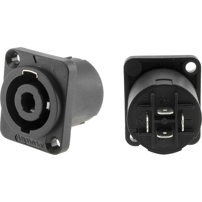 AMPHENOL PD4060 D FLANGE 4-POLE SPEAKON SOCKET CHASSIS MOUNT - SP-4-MD