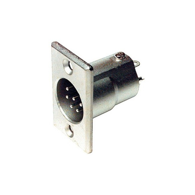 AMPHENOL PD5358 6 PIN PANEL XLR PLUG METAL RECTANGULAR