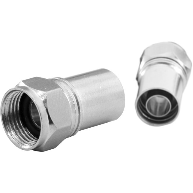 PR1016 F' COMPRESSION RG6 PLUG WITH O-RING SMOOTH