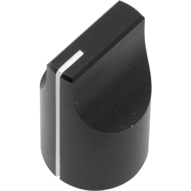 PD1627SB BLACK KNOB WITH SET SCREW 16MM DIAMETER ALUMINIUM