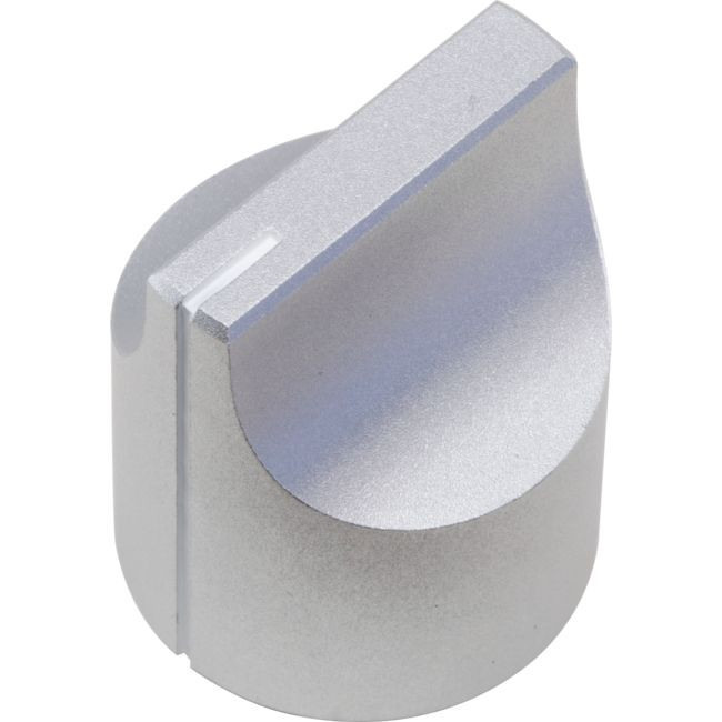 PD2227SA SILVER KNOB WITH SET SCREW 22MM DIAMETER ALUMINIUM