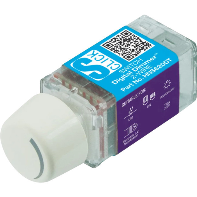 CABAC HNS620DT ROTARY SWITCH DIGITAL DIMMER 2-WIRE 240V 350W S-CLICK