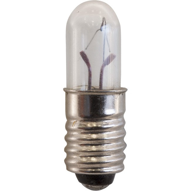 12VLES 12V 60MA TUBULAR LES LAMP / GLOBE - LILLIPUT EDISON SCREW