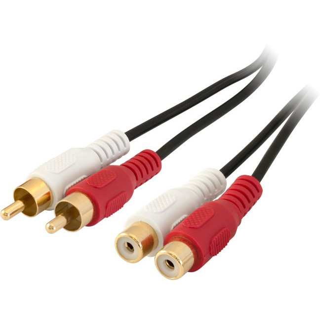 PRO2 LA3063 1M STEREO RCA EXTENSION LEAD 2X RCA PLUG TO 2X RCA SOCKET