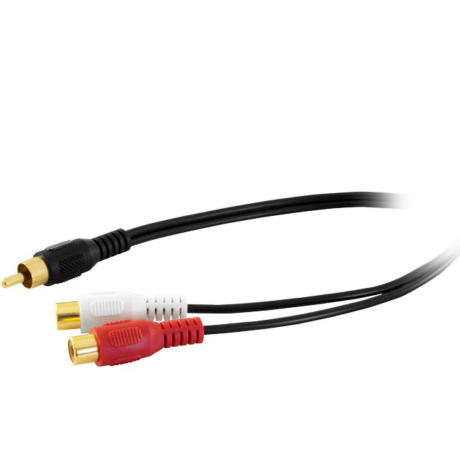 PRO2 LA3082 RCA TO 2X RCA SOCKET LEAD 0.5M RCA PLUG TO 2 RCA SOCKETS 50CM