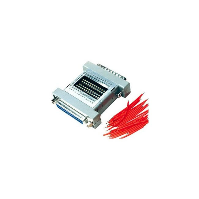 PJ7329 DB25 PLUG TO DB25 PIN SOCKET REUSABLE RS232 WIRING BOX
