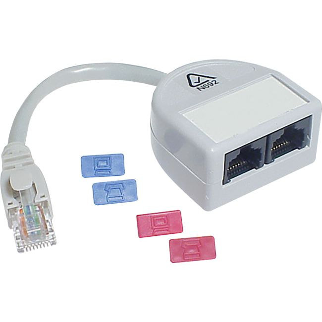 PK4517 RJ45 SPLITTER VOICE TO VOICE 100MM CORD 3-U3