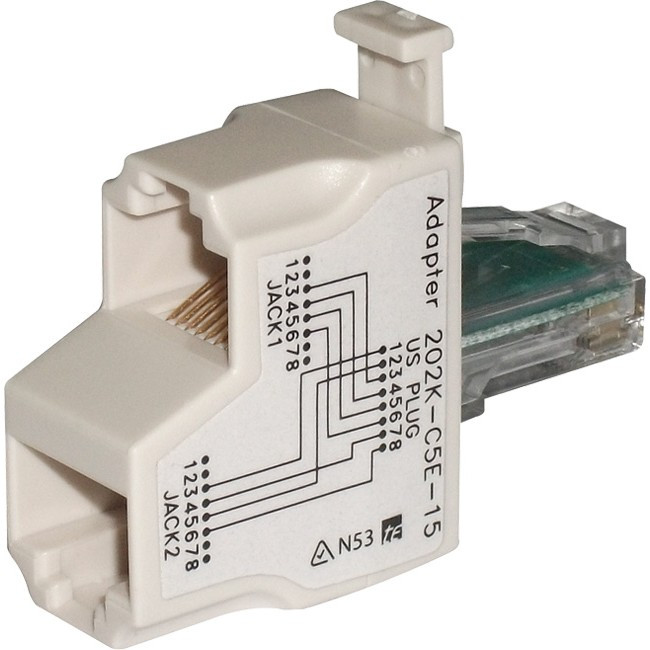 PK4543 RJ45 VOICE/VOICE LINE SPLITTER 1X RJ45 PLUG TO 2X RJ45 SOCKET