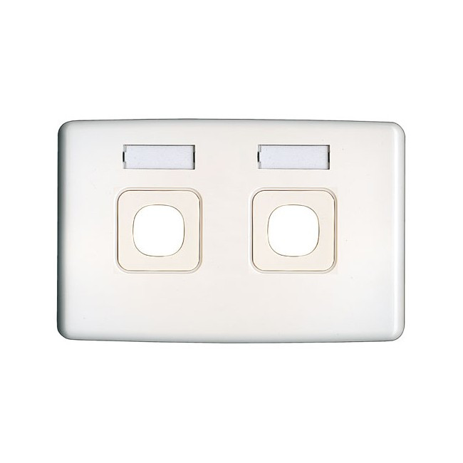 TE PK4562 2 GANG NAME WALL PLATE ID TAG STANDARD DESIGN