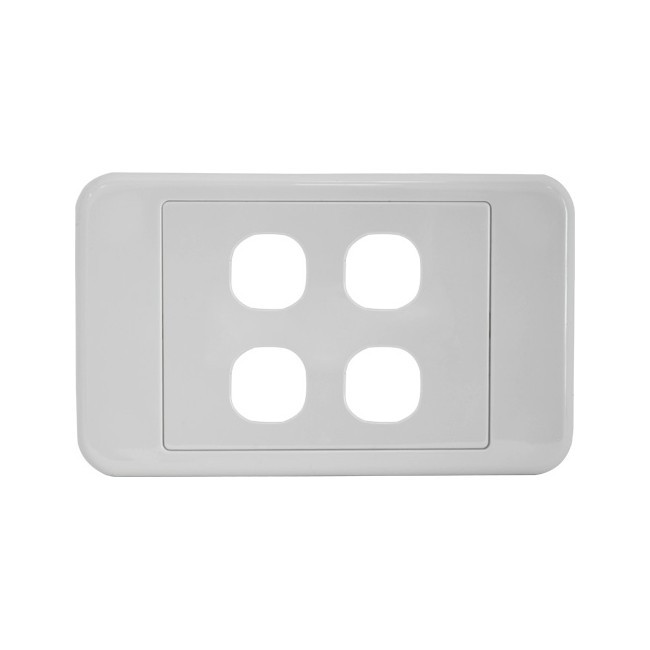 PRO2 PK4586 4 GANG WALL PLATE SUITS CLIPSAL 2000