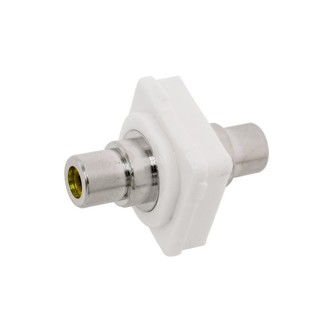 PRO2 PK4672 YELLOW RCA SOCKET TO SOCKET INSERT TO SUIT CLIPSAL SILVER