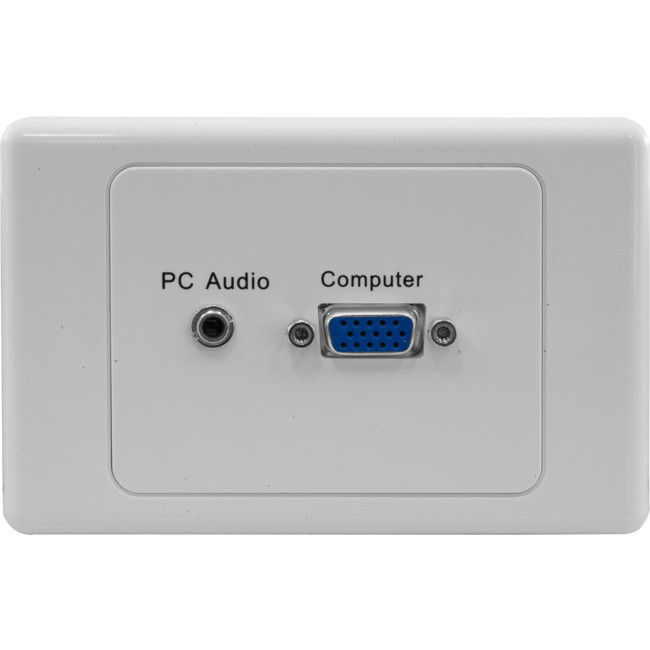 PRO2 PK3309 RIGHT ANGLE VGA AND 3.5MM STEREO SUITS CLIPSAL WALL PLATE