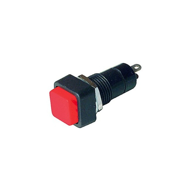 SP3532 MOMENTARY ON PUSH BUTTON RED PANEL MOUNT SQUARE