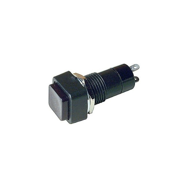 SP3535 MOMENTARY ON PUSH BUTTON BLACK PANEL MOUNT SQUARE