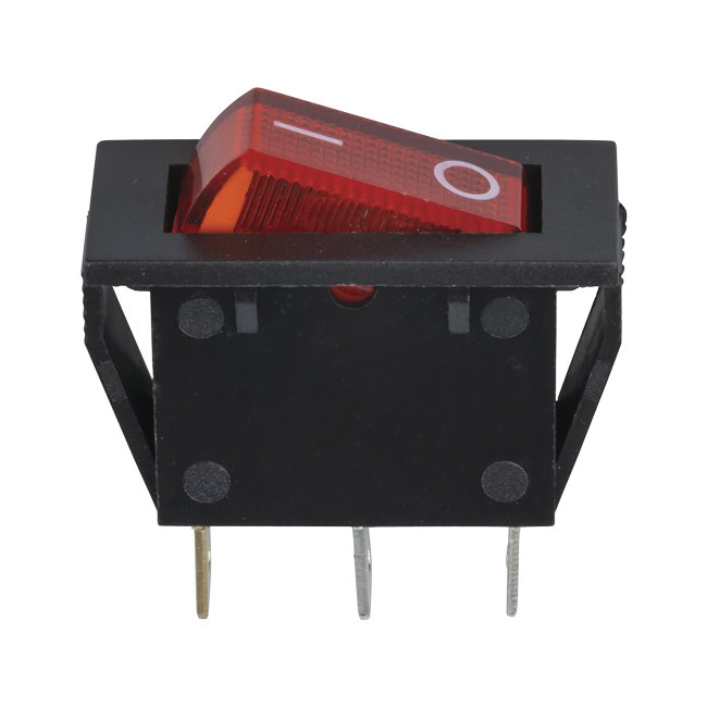 SK0978 SPST ROCKER SWITCH RED ILLUMINATED 240VAC @ 15A