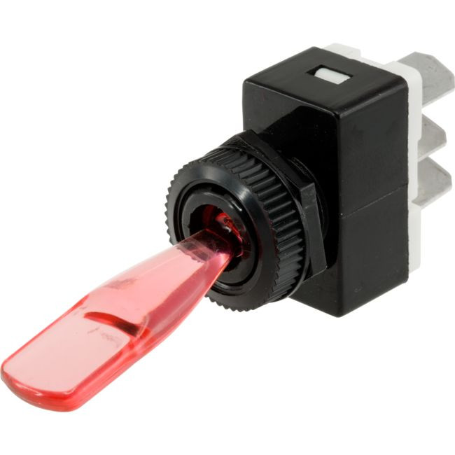 ST5066 SPST 12V TOGGLE SWITCH RED ILLUMINATED RED TOGGLE