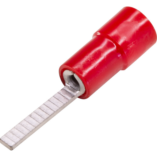 CABAC FB1.25-2-100 FLAT BLADE CONNECTOR RED 100PK WIRE RANGE 0.5 - 1MM SQUARED