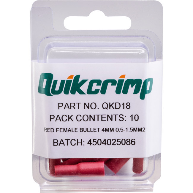 QUIKCRIMP QKD18 FBC1.25 / 10PK BULLET TERMINAL QUICKCRIMP