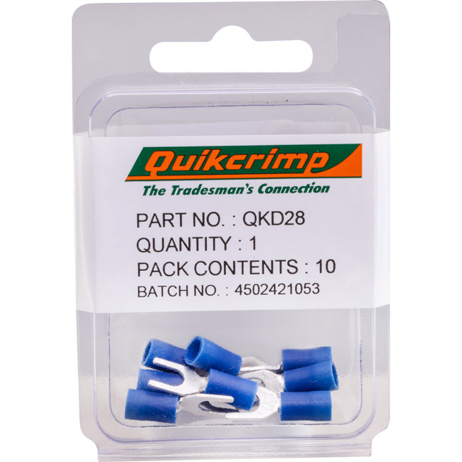 QUIKCRIMP QKD28 FS2-4 / 10PK FLAT TERMINAL QUICKCRIMP