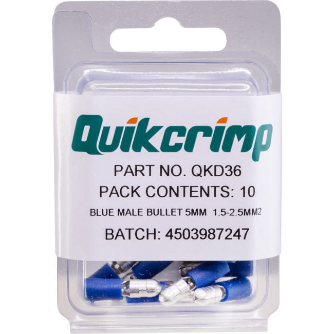QUIKCRIMP QKD36 MBC2 / 10PK BULLET TERMINAL QUICKCRIMP