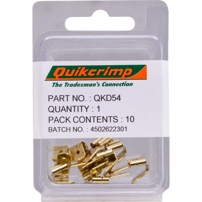QUIKCRIMP QKD54 PIGGY-BACK QUICK CONNECT 10PK PBA6.4 / QUIKCRIMP