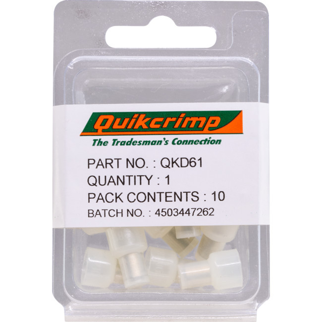 QUIKCRIMP QKD61 END CONNECTORS 10-PACK EC5-10 / QUIKCRIMP