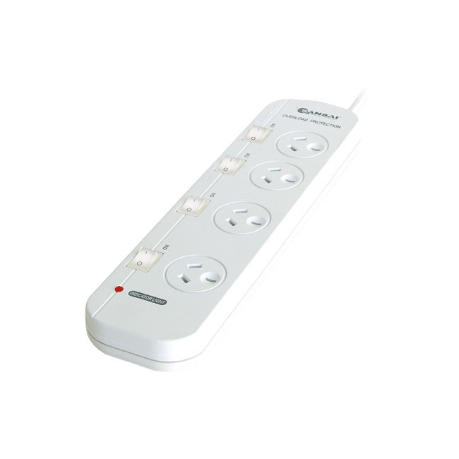 SANSAI PAD054SW 4 WAY POWER BOARD WIDE SPACING INDIVIDUALLY SWITCHED