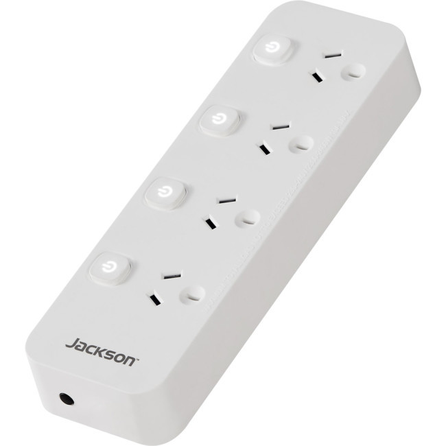 JACKSON PT1614 4 OUTLET SWITCHED POWERBOARD WHITE