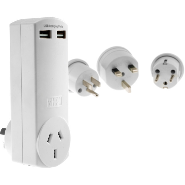HPM D2USB121 WORLD TRAVEL PACK 2 X USB 4.2A (2 X 2.1A) HPM